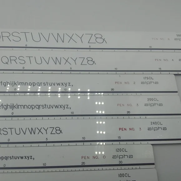 Alpha Lettering Guide Set - Picture 3 of 5